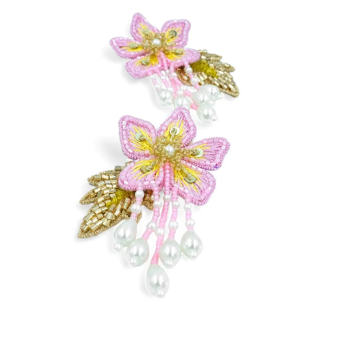 Sienna Earrings - Baby Pink