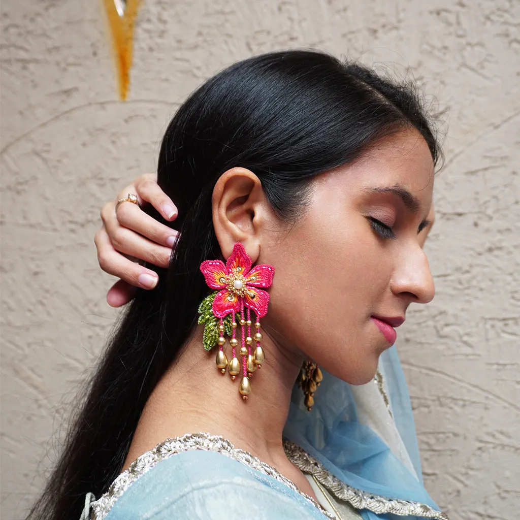 Sienna Earrings - Hot Pink