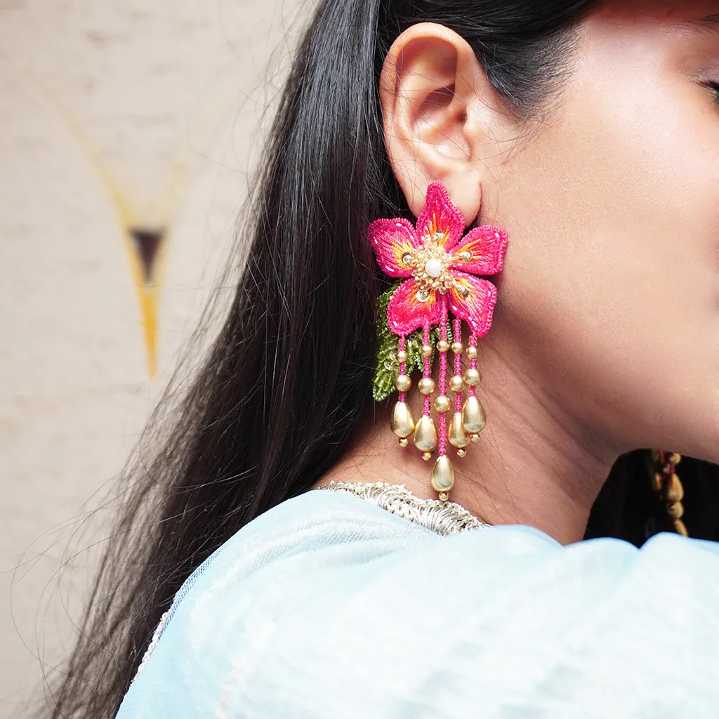 Sienna Earrings - Hot Pink