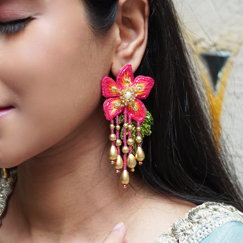 Sienna Earrings - Hot Pink