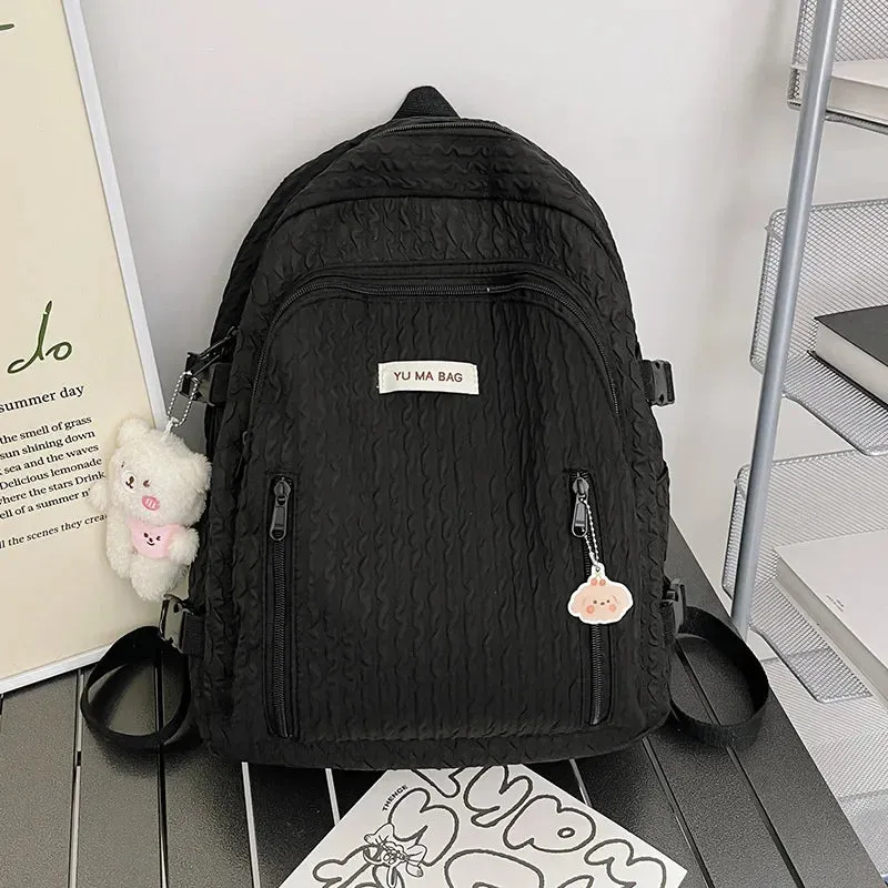 UAKISS  - School Women's Cute University Backpack Girls' Travel Book Backpacks Soft Package Fashion Women Casual Bag Large Capacity Pack