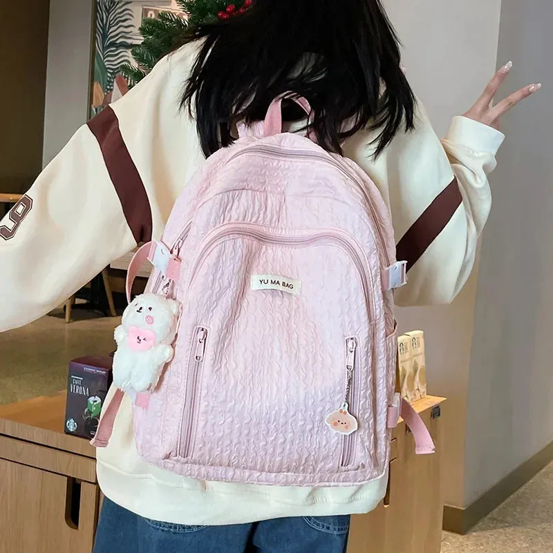 UAKISS  - School Women's Cute University Backpack Girls' Travel Book Backpacks Soft Package Fashion Women Casual Bag Large Capacity Pack