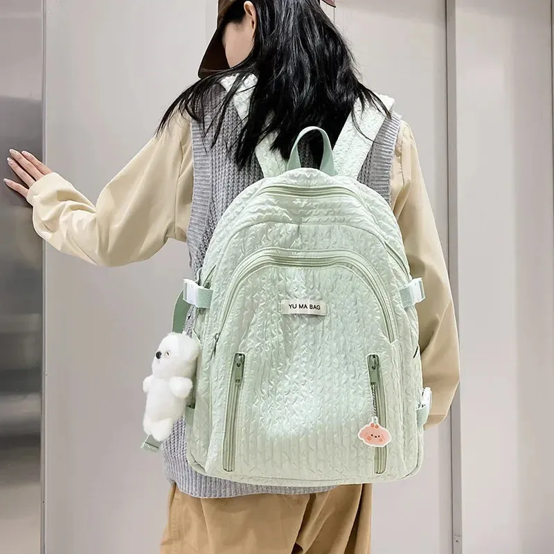 UAKISS  - School Women's Cute University Backpack Girls' Travel Book Backpacks Soft Package Fashion Women Casual Bag Large Capacity Pack
