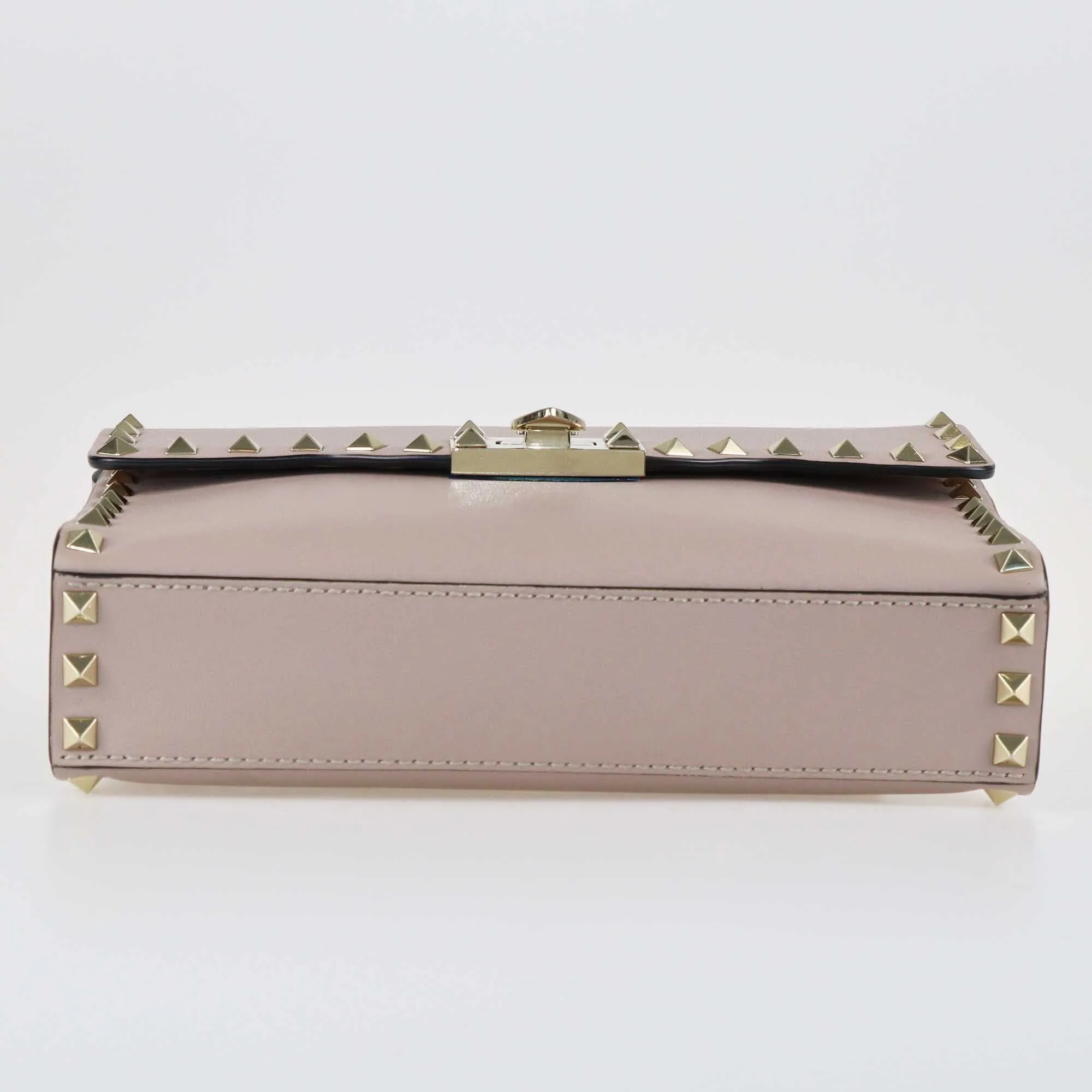 Valentino Beige Small Rockstud Shoulder Bag