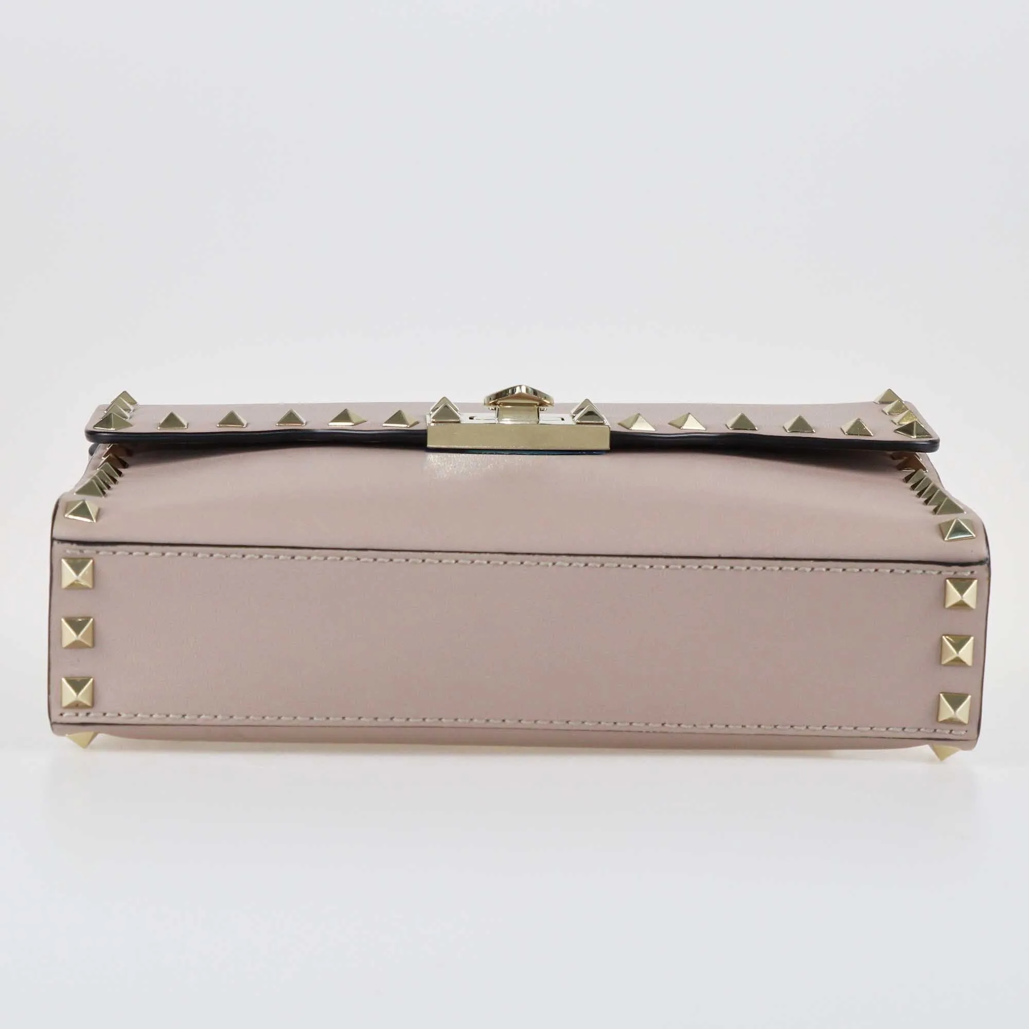 Valentino Beige Small Rockstud Shoulder Bag