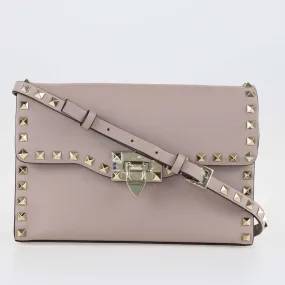 Valentino Beige Small Rockstud Shoulder Bag